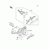 Схема вузла: Задній ліхтар (Стоп сигнал) для Kawasaki ZR1200 ZRX1200R