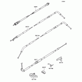 Схема вузла: Clutch cable для Kawasaki ZX1100 Ninja ZX-11