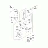 Схема вузла: Crankshaft/piston для Kawasaki KX250/ KX252 KX250