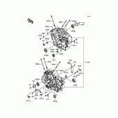 Схема узла: Картер двигателя для Kawasaki VN900 Vulcan 900 Classic