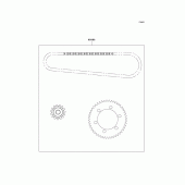 Схема вузла: Ланцюгова ланка Kawasaki EN500 Vulcan 500 LTD