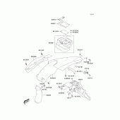Схема узла: Заднее крыло для Kawasaki KLX400 KLX400SR