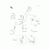 Схема вузла: Кермо & Пульт управління рульовим для Kawasaki VN1500 Vulcan 1500 Classic