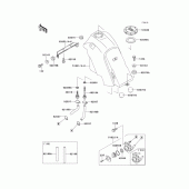 Схема узла: Топливный бак(1/2) для Kawasaki KLX650 KLX650 Motard