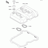 Схема узла: Клапанная крышка для Kawasaki EX250 ZZR250