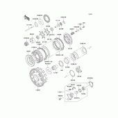 Схема узла: Сцепление для Kawasaki ZG1200 Voyager XII