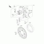 Схема вузла: Переднє гальмо для Kawasaki KLX250 KLX250