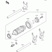 Схема вузла: Gear change drum/shift fork(s) для Kawasaki ZX900 Ninja ZX-9R