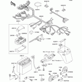 Схема вузла: Електроустаткування для Kawasaki EX500 EX500