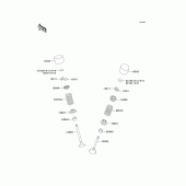 Схема узла: Клапан(ы)(1/2) для Kawasaki ZX600 Ninja ZX-6RR