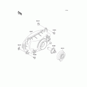 Схема вузла: Headlight(s) для Kawasaki ZX1100 GPZ1100