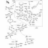 Схема узла: Front master cylinder(1/2) для Kawasaki ZX400 ZXR400