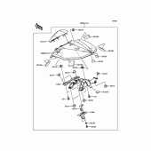Схема узла: Заглушка сиденья (Опция) для Kawasaki ZR800 Z800 ABS