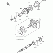 Схема вузла: Secondary shaft для Kawasaki ZX600 GPX600R