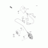 Схема узла: Генератор для Kawasaki KX250/ KX252 KX250