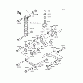 Схема узла: Задняя подвеска для Kawasaki ZX400 ZXR400R