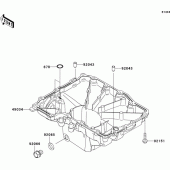 Схема вузла: Oil pan для Kawasaki ZX1000 Z1000SX ABS