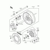 Схема вузла: Заднє колесо & Привідний ланцюг для Kawasaki ZX400 ZZR400