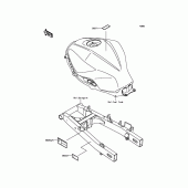 Схема вузла: Інформаційні наклейки для Kawasaki ER300 Z300 ABS