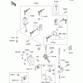 Схема вузла: Ignition switch(1/2) для Kawasaki EX500 EX500