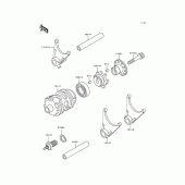 Схема узла: Переключение/вилка переключения для Kawasaki KLX650 KLX650 Motard