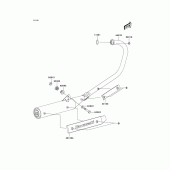 Схема узла: Выхлопная система для Kawasaki BR125 Bajaj Wind