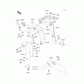 Схема вузла: Вихлопна система для Kawasaki EL250 Eliminator 250