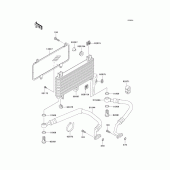 Схема вузла: Олійний охолоджувач для Kawasaki ZX600 ZZ-R600