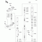 Схема вузла: Вилка передньої осі для Kawasaki ER500 ER-5