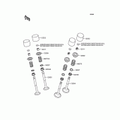 Схема узла: Рокер & Клапан (ZR250-A1/A2) для Kawasaki ZR250 Balius
