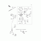 Схема вузла: Передній гальмівний циліндр для Kawasaki EX500 GPZ500S