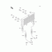 Схема узла: Масляный охладитель для Kawasaki ZR750 Zephyr