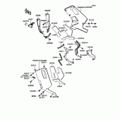 Схема узла: Cowling lowers(1/2) для Kawasaki ZX1100 Ninja ZX-11