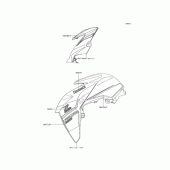 Схема узла: Наклейка(Синий)(HHFA) для Kawasaki BR125 Z125 Pro