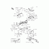 Схема вузла: Бічна кришка\захист ланцюга для Kawasaki ER250 Z250 ABS