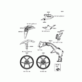 Схема вузла: Decals(Black) для Kawasaki ZR1000 Z1000 ABS