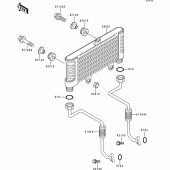 Схема вузла: Олійний охолоджувач для Kawasaki ZR550 Zephyr