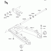 Схема вузла: Задній важіль (Маятник) для Kawasaki ZR550 Zephyr