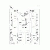 Схема вузла: Вилка передньої осі для Kawasaki EX650 Ninja 650