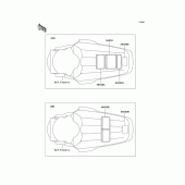 Схема вузла: Інформаційні наклейки (D6f/d7f) для Kawasaki KX100