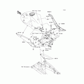 Схема вузла: Задні бічні обтічники & Захист ланцюга для Kawasaki ER650 ER-6N ABS