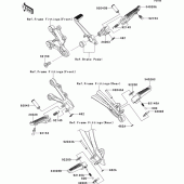 Схема узла: Подножки для Kawasaki ZX600 Ninja ZX-6R