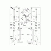 Схема вузла: Вилка передньої осі для Kawasaki ZX1100 Ninja ZX-11