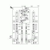 Схема вузла: Вилка передньої осі (ZX900-A11) для Kawasaki ZX900 GPZ900R