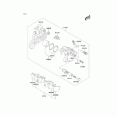 Схема вузла: Заднє гальмо для Kawasaki KLV1000