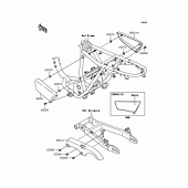 Схема вузла: Задні бічні обтічники & Захист ланцюга для Kawasaki BJ250 250TR