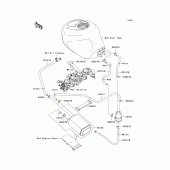 Схема узла: Fuel evaporative system(ca) для Kawasaki ZX600 Ninja ZX-6RR