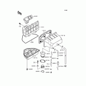 Схема узла: Воздушный фильтр для Kawasaki ZX400 ZXR400R