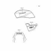 Схема вузла: Наклейки для Kawasaki ZR1100 ZRX1100-II