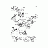 Схема вузла: Вихлопна система для Kawasaki ZX1000 Ninja 1000 ABS